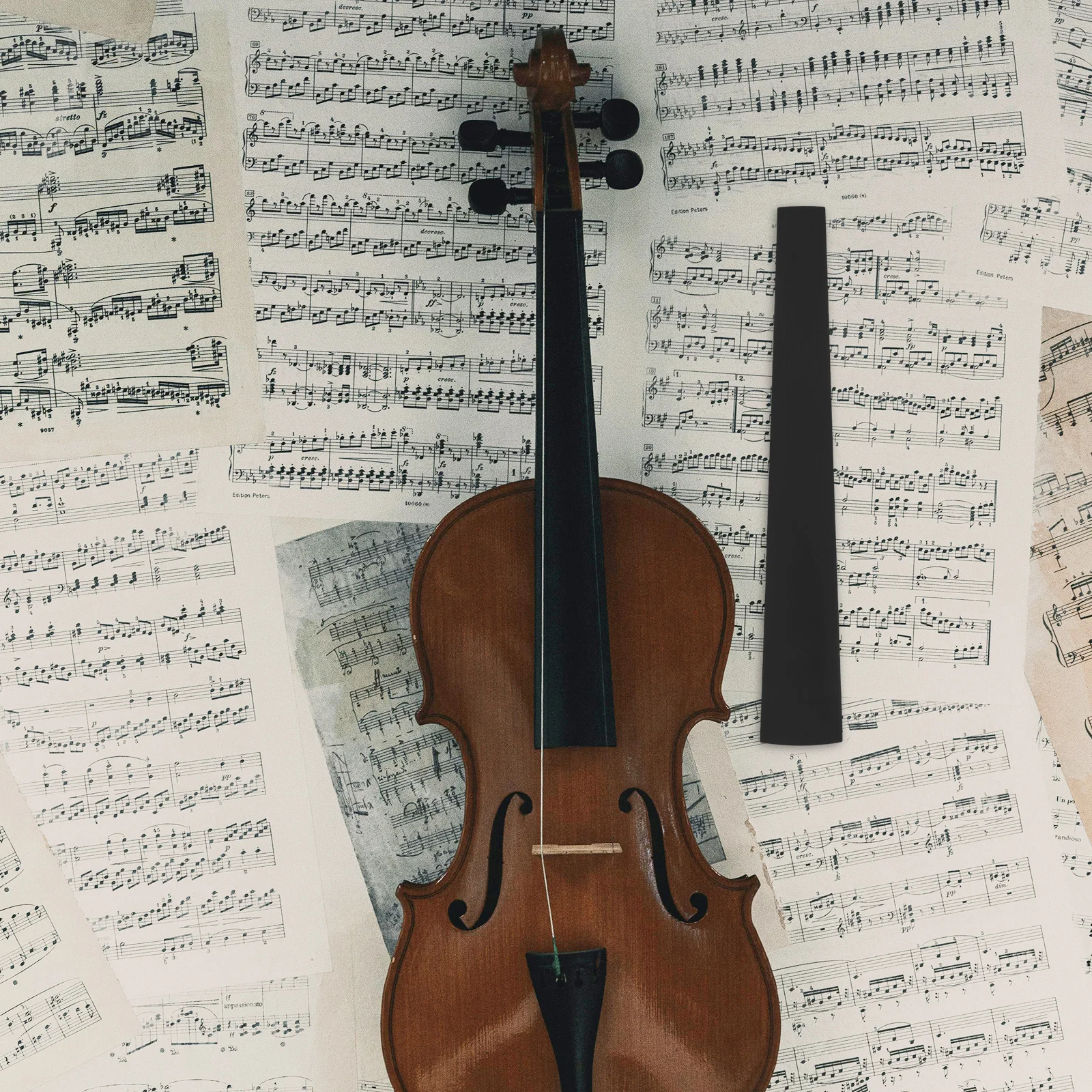 

2Pcs Violin Fingerboard Wood Replacement Parts Precision Fit Durable Finger Plate for Acoustic Violin Repair Accessories