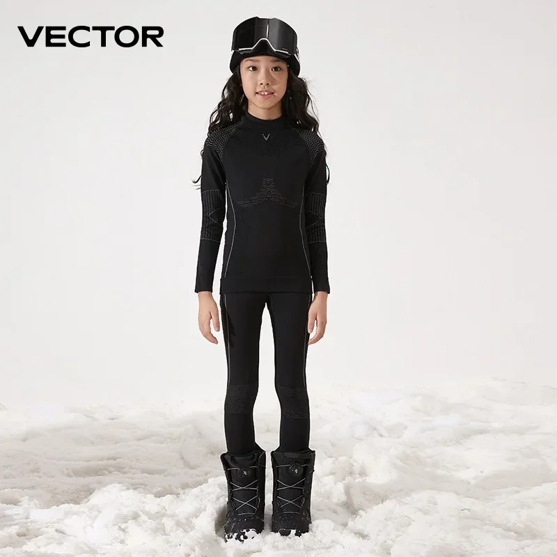 

VECTOR Children Ski Thermal Underwear Sets Sports Quick Dry Tracksuit Fitness Workout Exercise Tight Shirts Jackets Sport Suits