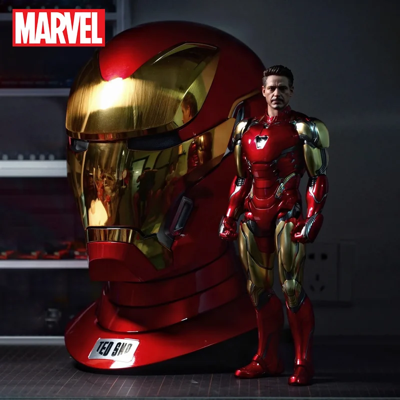 

Трансформируемый шлем Мстители Железного человека Mk5, масштаб 1/1, электрическое голосовое активируемое открытие/закрытие, носимое коллекционное украшение