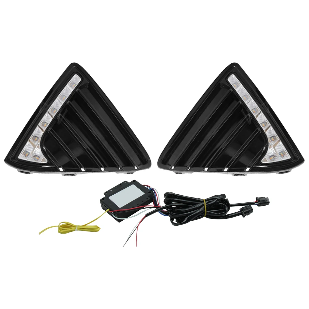 

Комплект светодиодных ДХО для Ford Focus 2012-2014: Дневные ходовые огни, противотуманные фары, указатели поворота, светодиодные лампы для автомобилей, автоаксессуары