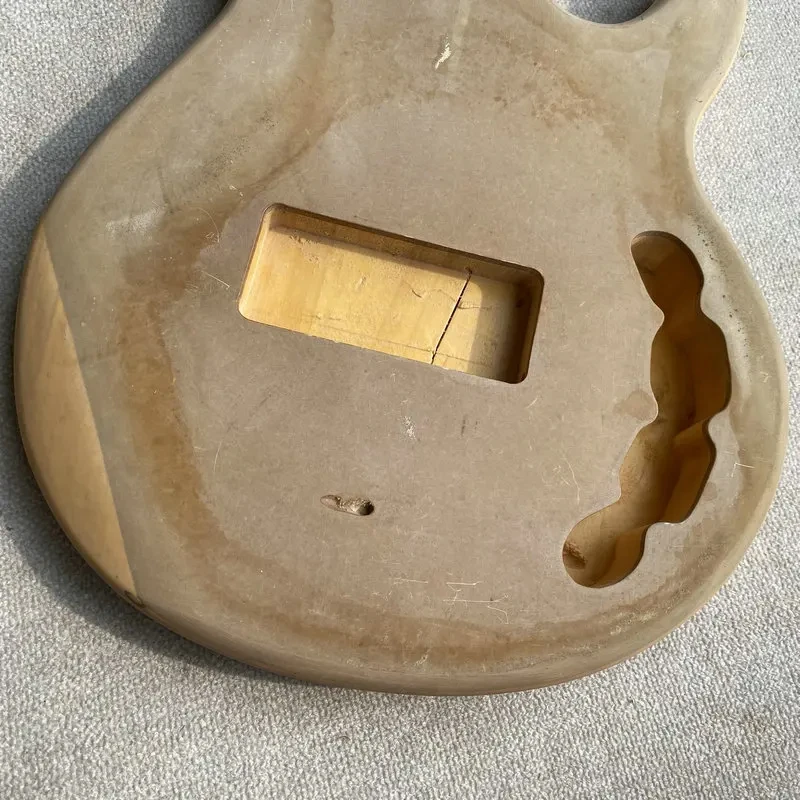 FB017 5 Strings Electric Bass Body in Solid Wood+Plywood  Musicman Bass No Paints   Right Hand Replace Part Unfinished