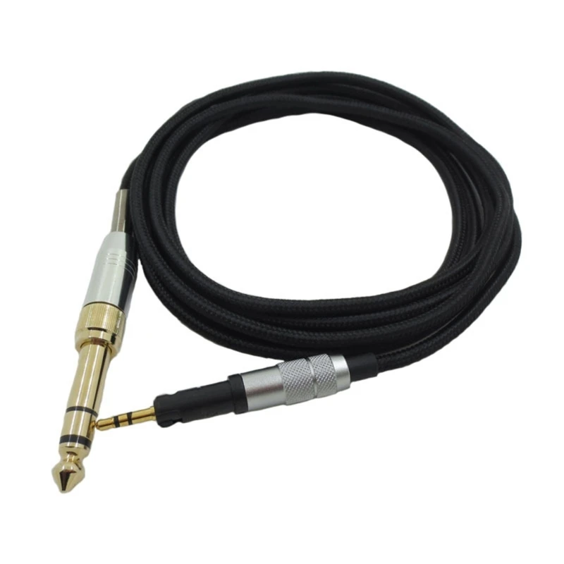 ATH M50x Cable AUX Cable with 6.35mm Adaper for M50X M40X M70x Earphone Cable OFCWire for Elevates Sound Quality