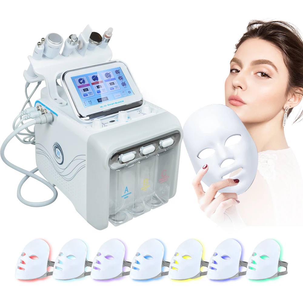 Máquina de Burbujas de Oxígeno 7 en 1 Sentidos, Instrumento Profesional de Hidrodermoabrasión, Spa Facial, Cuidado de la Piel, Envío desde Almacén Local en México