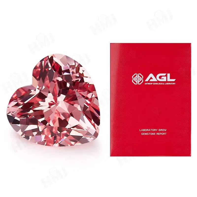 Laboratório cultivado padparadscha safira oval/pêra/esmeralda/forma de coração pedra preciosa solta agl selecionável para fazer jóias materiais contas