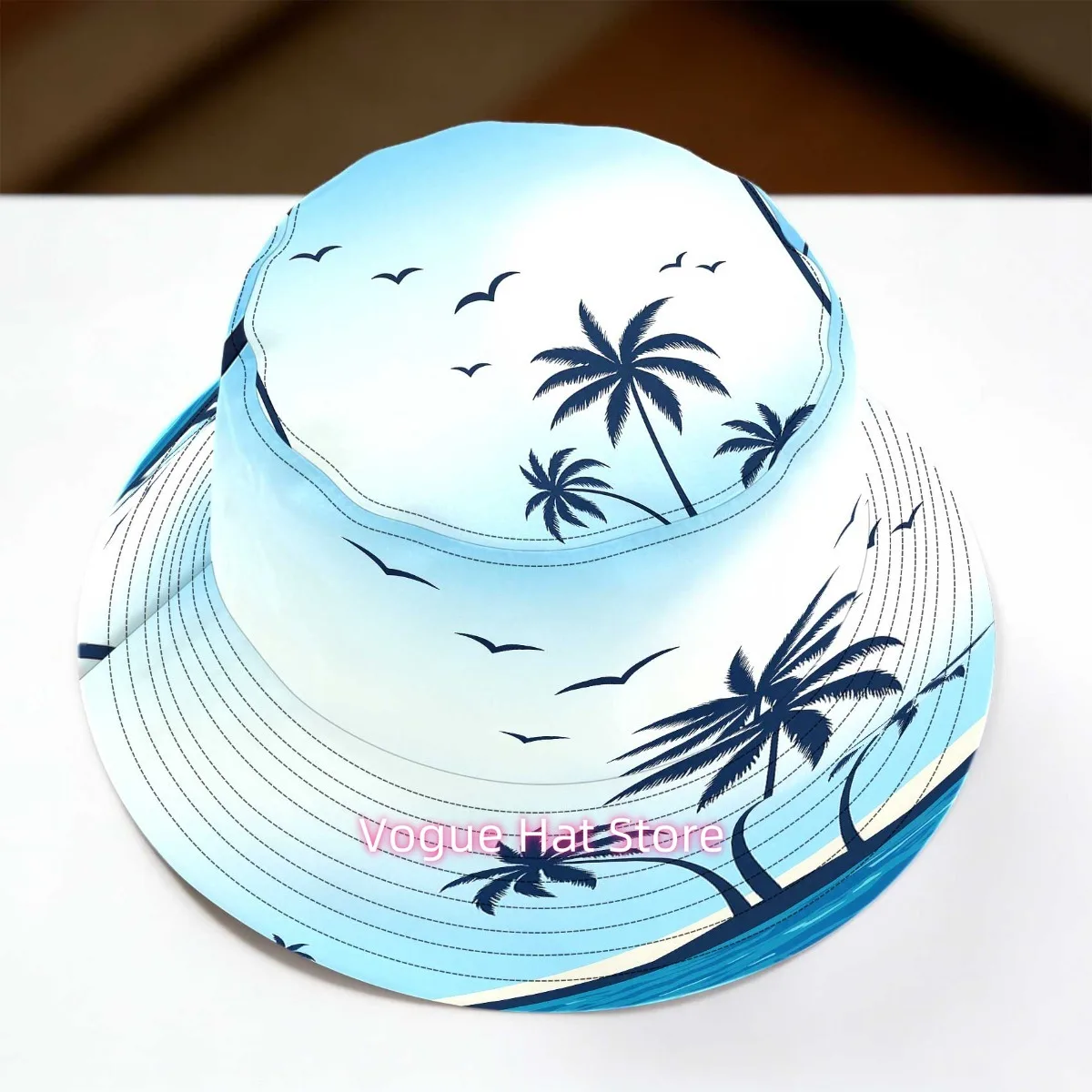 1pc Palm Tree Beach Tropical & Island Style Fisherman Hat Streetwear Dad Hat Four Seasons Suitable Durable Headwear Sporty Cap S