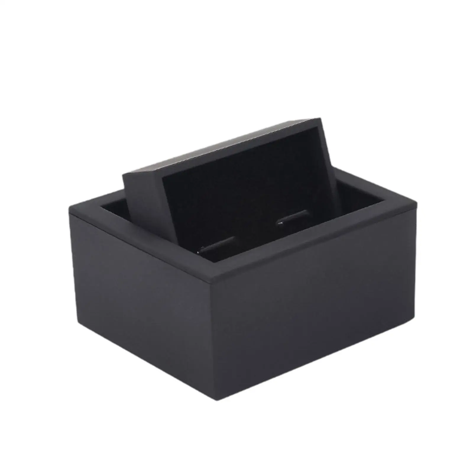 Premium Rotating Flip Cufflink Box Cover Spray Paint Frosted atte texture Gift Jewelry Packaging Box Cufflink Box Black