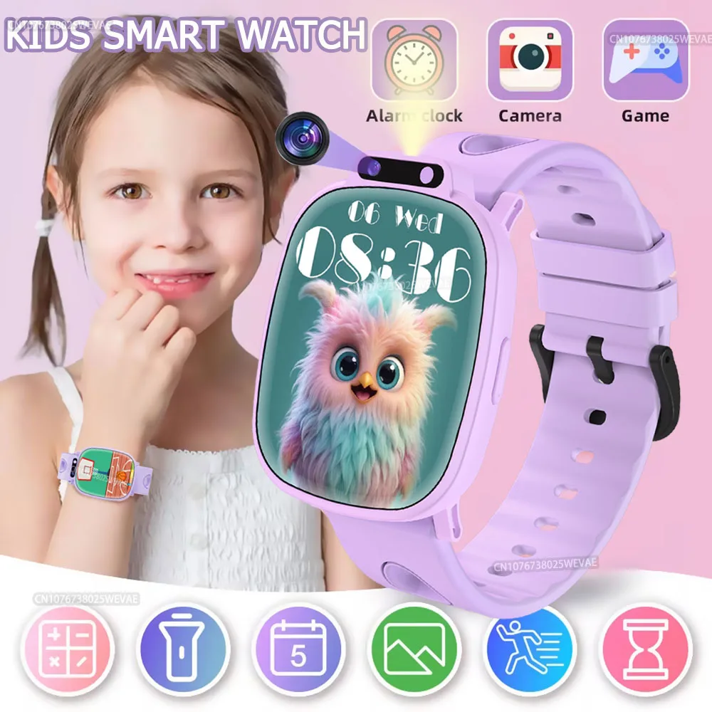 

New 2026 Hot Flashlight Smart Watch for Children 18 Games Camera Control Take Photo Stopwatch Calculator Kids Watch Holiday Gift
