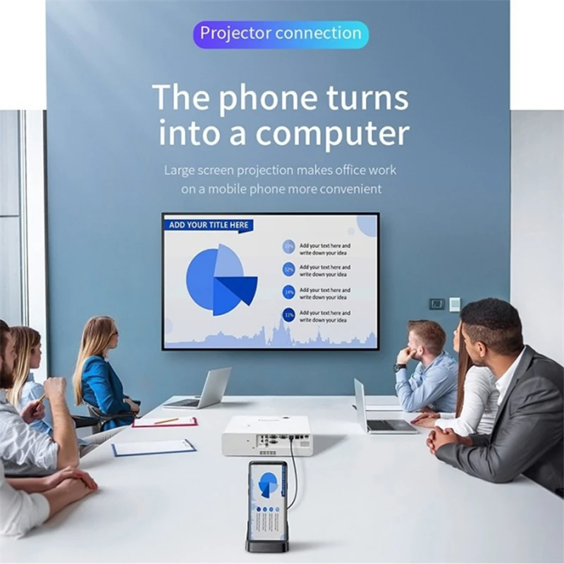 8 In 1 Type C Hub Docking Station Phone Stand Dex Pad Station Usb C for Hdmi-Compatible Dock Power Charger Kit for for Xiaomi