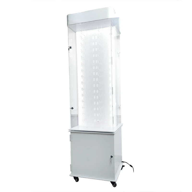 Custom Retail Optical Store Led Shelf Eyeglass Sunglasses Glasses Case Showcase Cabinet Acrylic Display Rack