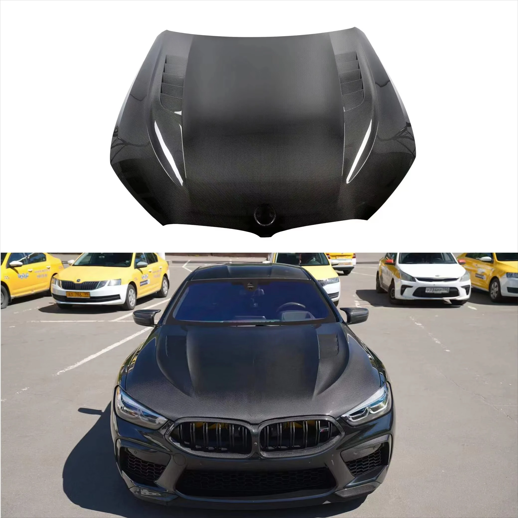 Carbon Fiber Body Kits for BMWs 8 Series M8 Hood Dry Wet Upgrade Difference Design Hood Fit New Condition Bumper