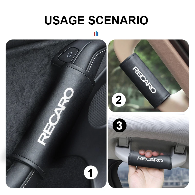 Leather Car Door Handle Protective Sleeve Auto Accessories For Recaro nan