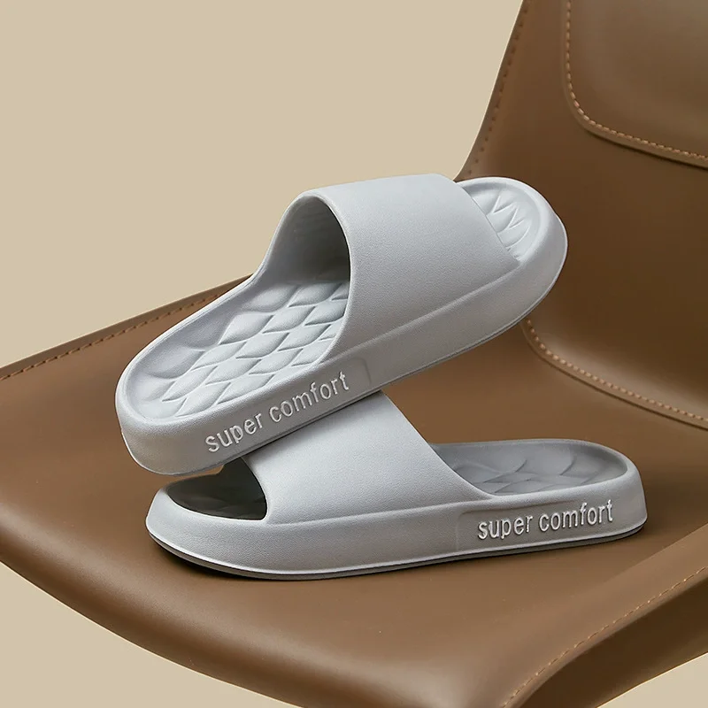 

Женские толстые тапочки на платформе, домашние шлепанцы с мягкой подошвой и подушкой, сандалии, тапочки для ванной, женские летние пляжные нескользящие шлепанцы