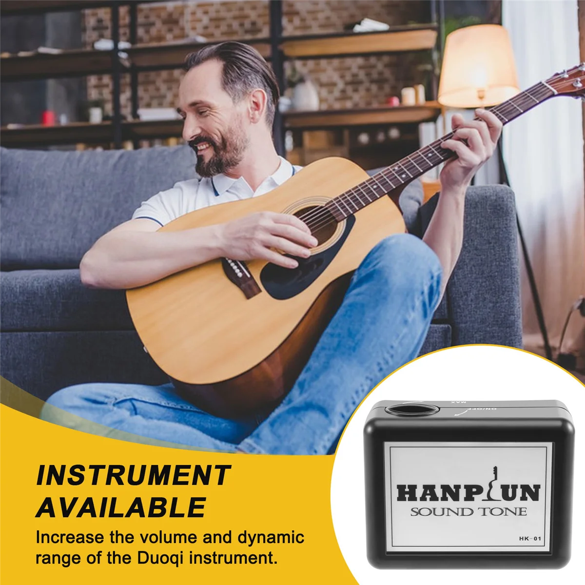 Guitar Tone Completer Sound Opener Simulates the Vibration of Actual Playing Guitar Reache Full Sound Potential HK-01 HY