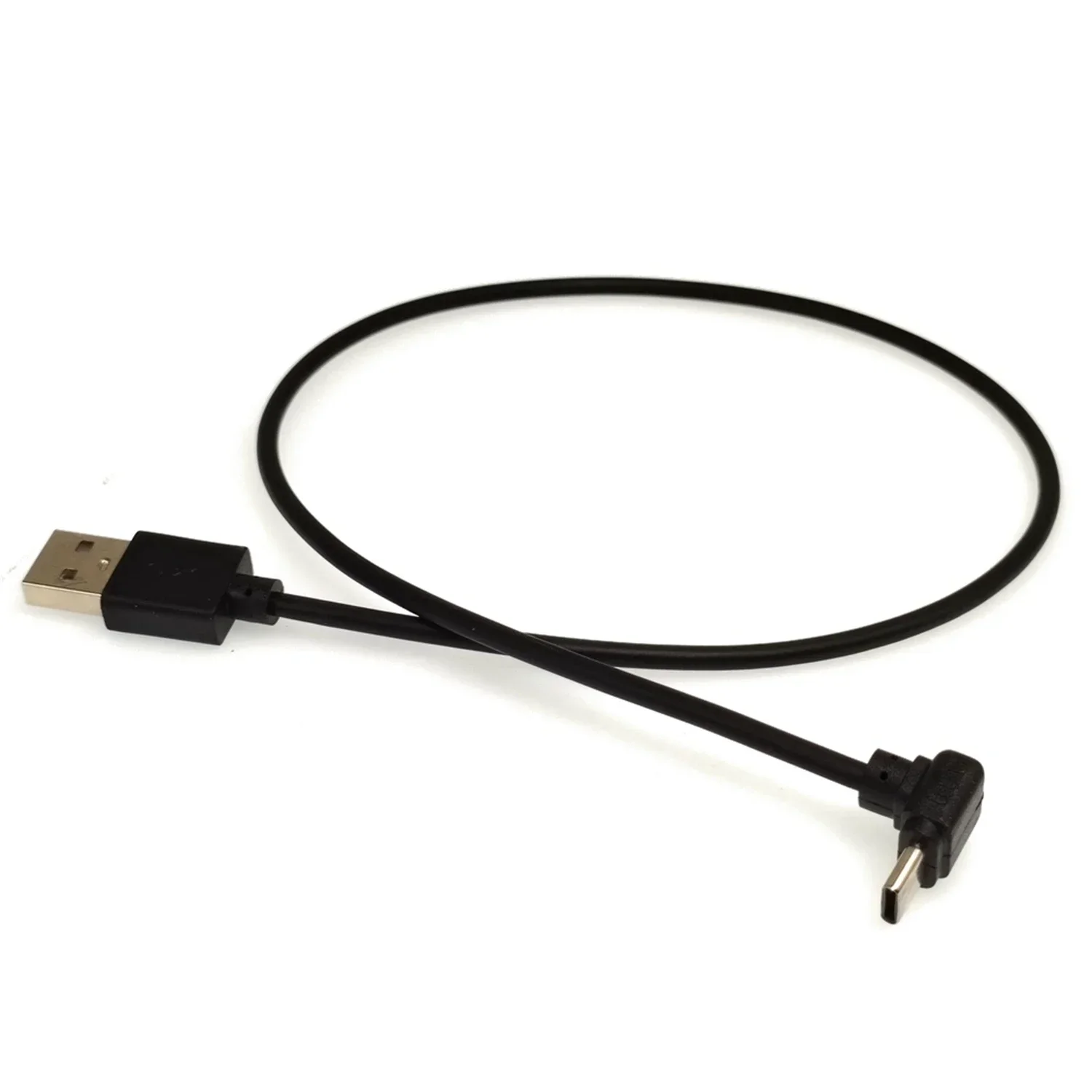 100 PCS C-type to 0.5 meter C-type USB 2.0 data cables, 90 degree right angle male connector, 25/50/100cm elastic USB-C