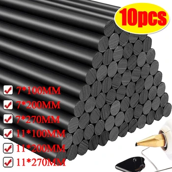 10-1 pçs preto cola termoplástica varas paintless ferramentas de reparo de amassados de carro doméstico cola quente vara artesanato adesivos suprimentos