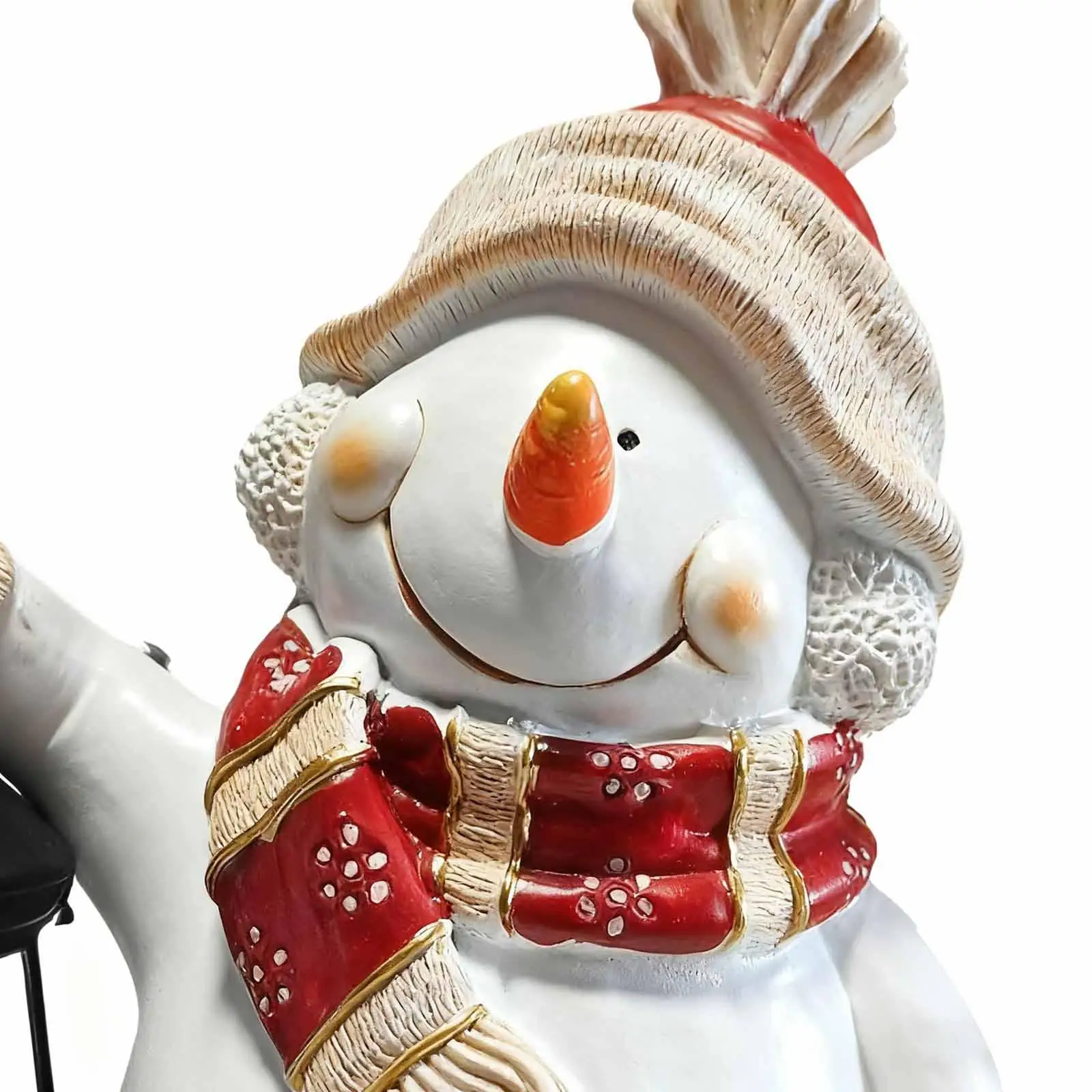 

Solar Garden Snowman Statue Christmas Solar Powered Light Compact Crafts Realistic Lamp Garden Lantern for Lawn Patio Outdoor