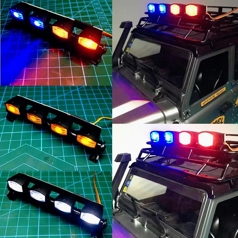 Simulation Searchlight LED Multi-mode Flash Spotlight for 1/12 RC Crawler Car Mang Niu MN86KS MN128 MN99S Modification Upgrade