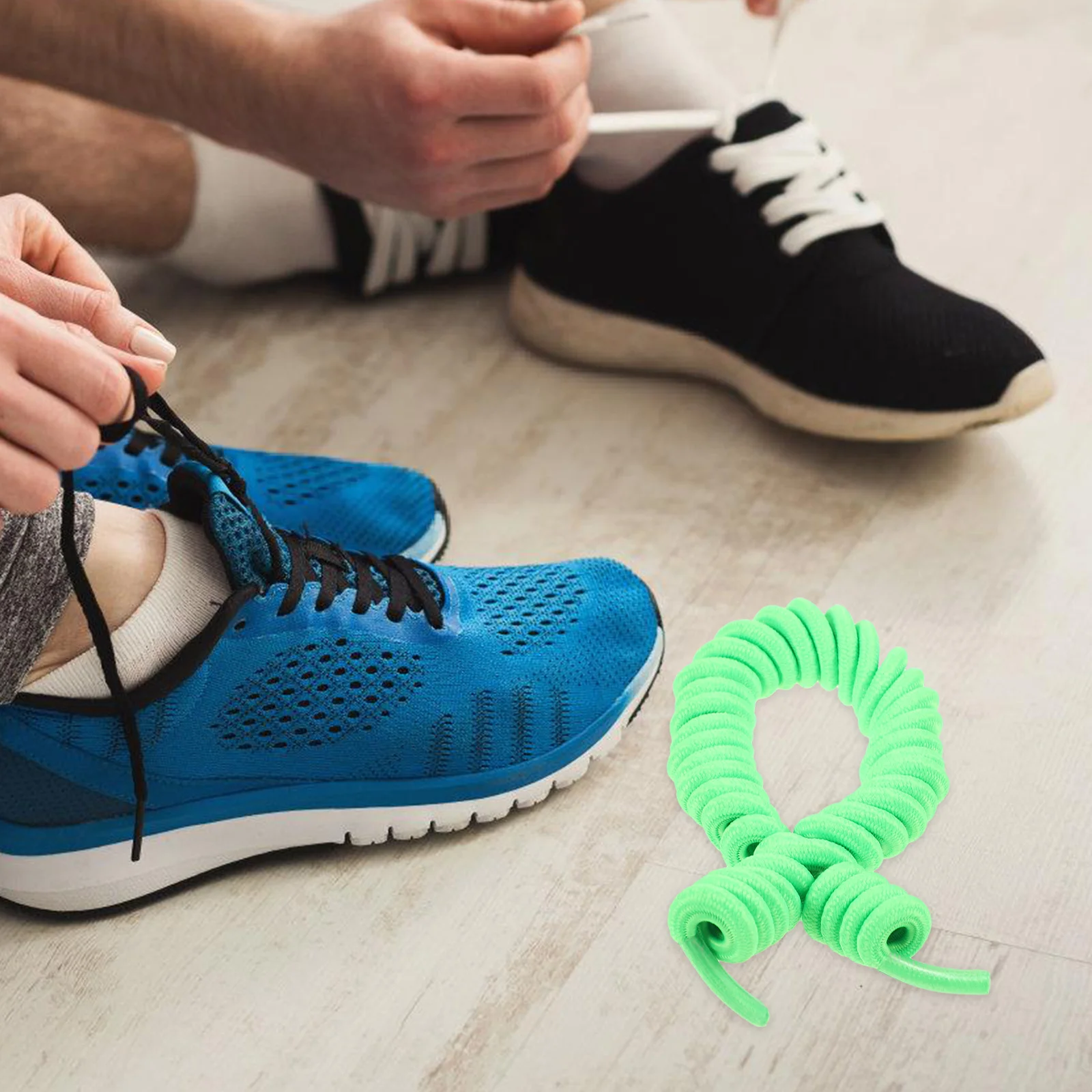 2 pçs cadarços elásticos elásticos cadarços de sapato encaracolado para tênis sapatos esportivos duráveis e confortáveis tiras de sapato