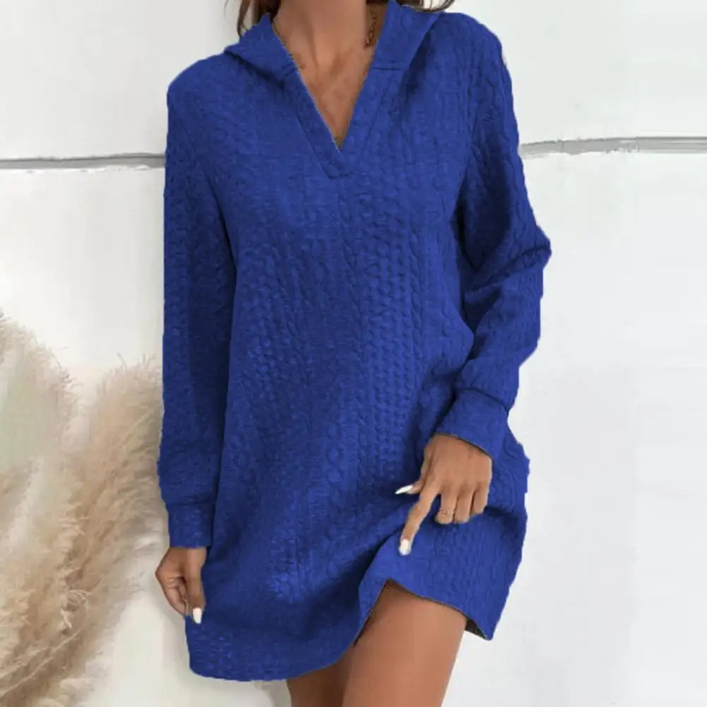 Women Winter Sweater Knit Crewneck Warm Long Sleeve Pencil Dress Female Clothing Sweatshirts Dress