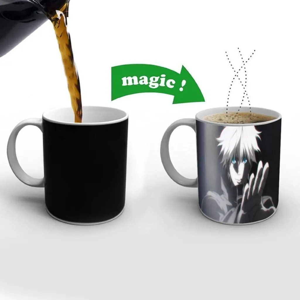 

Jujutsu Kaisen Gojo Satoru Coffee Mugs Cup Color Changed Mug Heat Sensitive Tea Cup Coffee Mug Gift Mug Drop Shipping