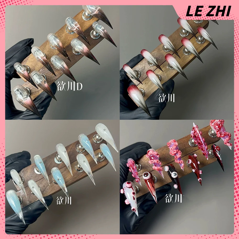 

Y2K Colorful Gradients Handmade Beast Claw Dragon Shape Claw Press On Nails Spicy Girls All Saints' Day Wearable Fake Nails Gift