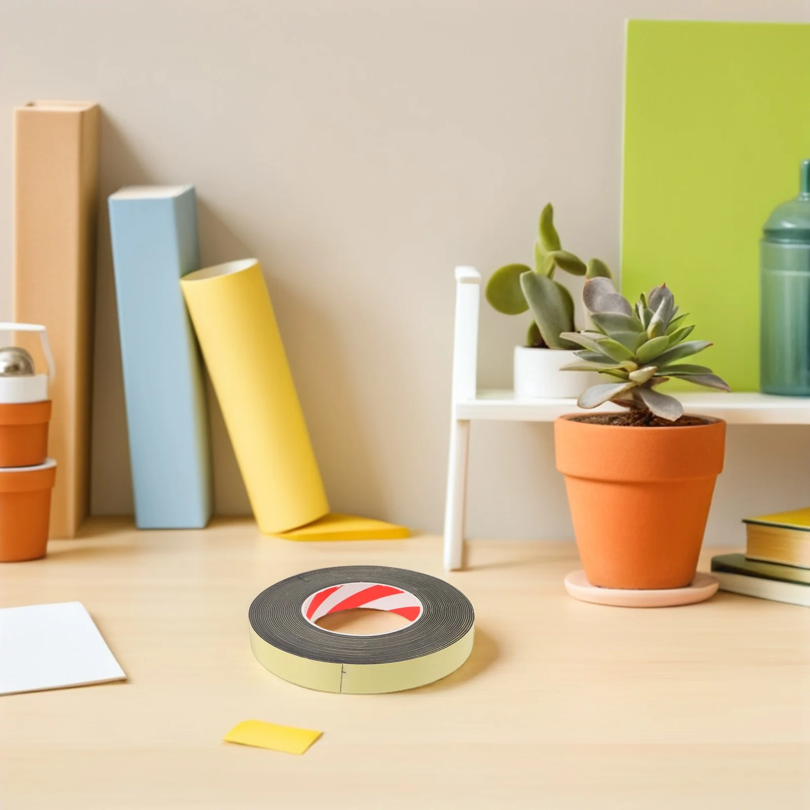 1 rouleau de protecteurs de sol pour chevaux à bascule, autocollants antidérapants auto-adhésifs, poignées en éponge douce pour la stabilité, réduction du bruit