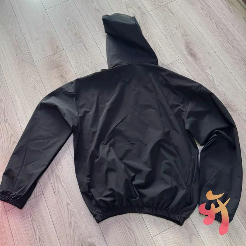 Fashion Street Unisex Black Kanye Hoodies Blank Half Zip Quick Drying Clothes Casual Loose Men Women Outdoor Sunscreen Tops