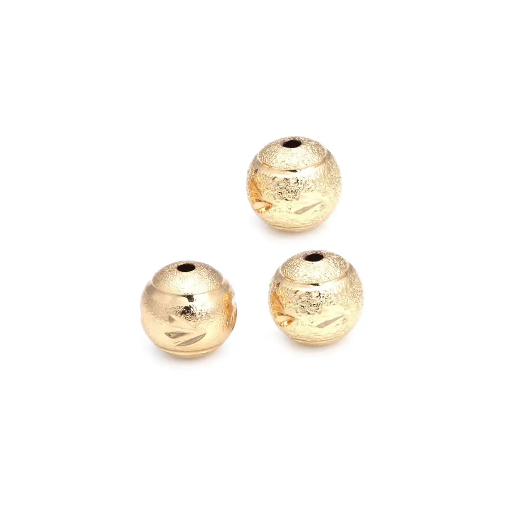 حبات فاصلة مطلية بالذهب عيار 18 قيراط ، سوار ، إكسسوارات مجوهرات تصنعها بنفسك ، 5 حبات ، 6 من من من من النحاس الأصفر ، 8: 10: 10 ، جودة عالية #5