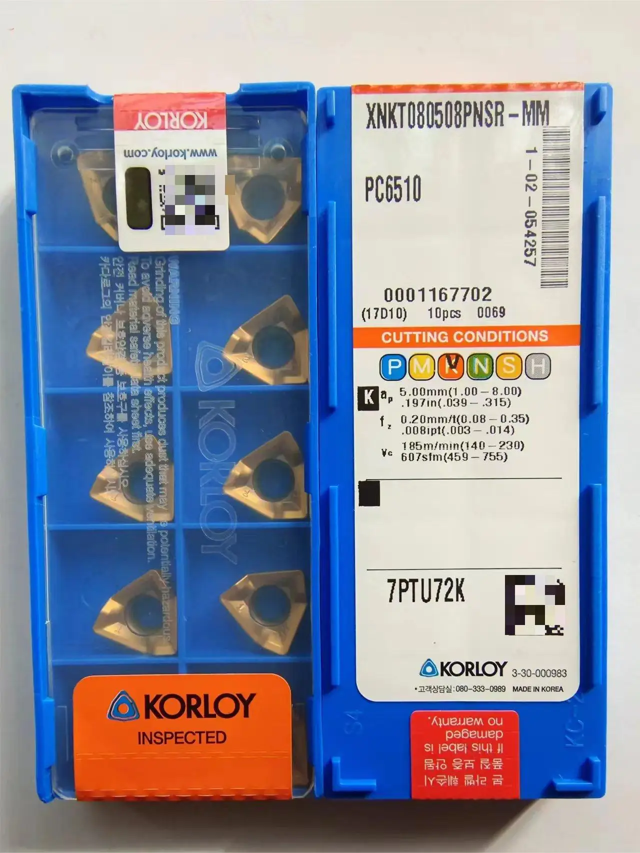 

XNKT060405PNER-ML XNKT060405PNSR-MM XNKT080508PNSR-MM PC5300 PC3600 PC6510 Original CNC Milling Inserts Cutter