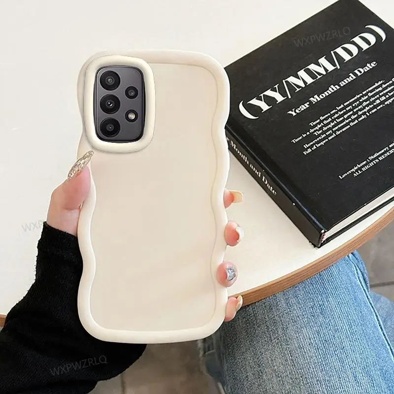 CHAOYIDIAN Solid Color Wave Phone Case For Samsung Galaxy A23 A24 A25 F23 Buddy 2 M23 Silicone Shock-absorbing Soft Cover