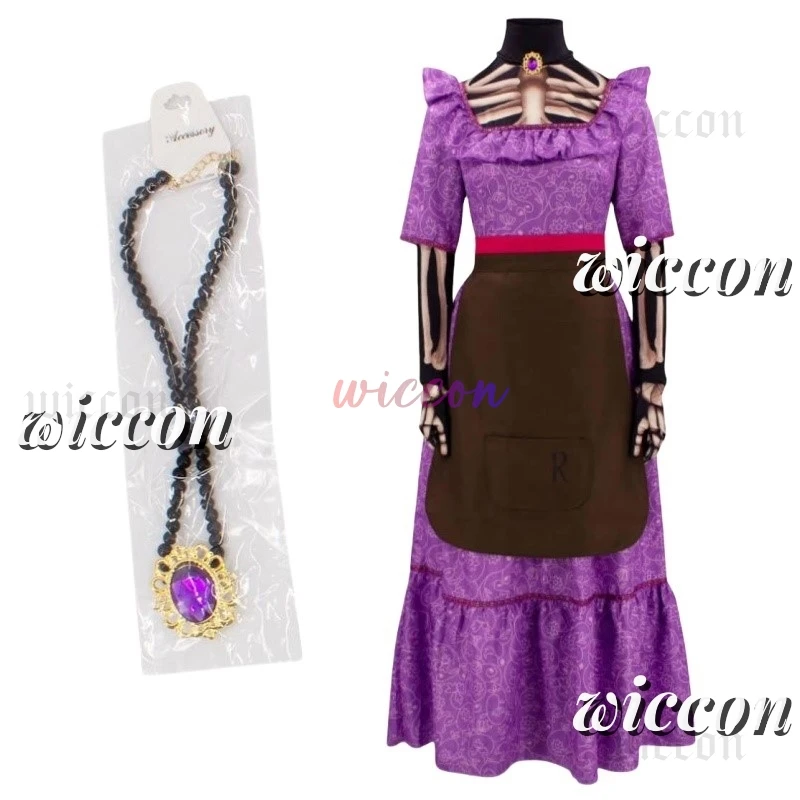 Disfraz de película CoCo Mama Imelda para niñas, vestido morado de sueño musical, traje elegante para fiesta familiar de Halloween para mujeres