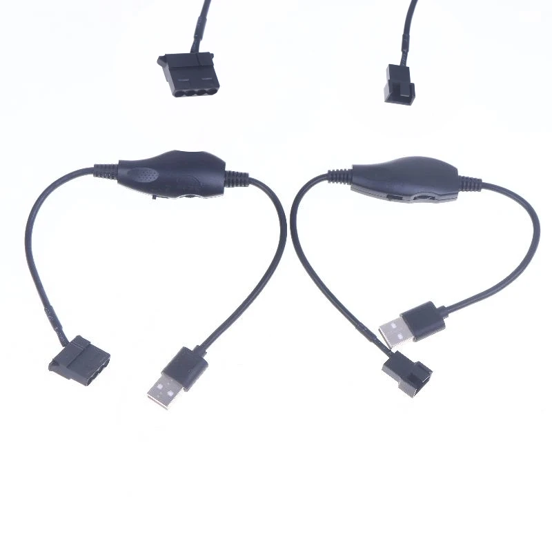 

USB-4-контактный ШИМ от 5 В до 12 В, повышающая линия, вентилятор, адаптер питания, разъем, кабель-переходник с регулируемым переключателем