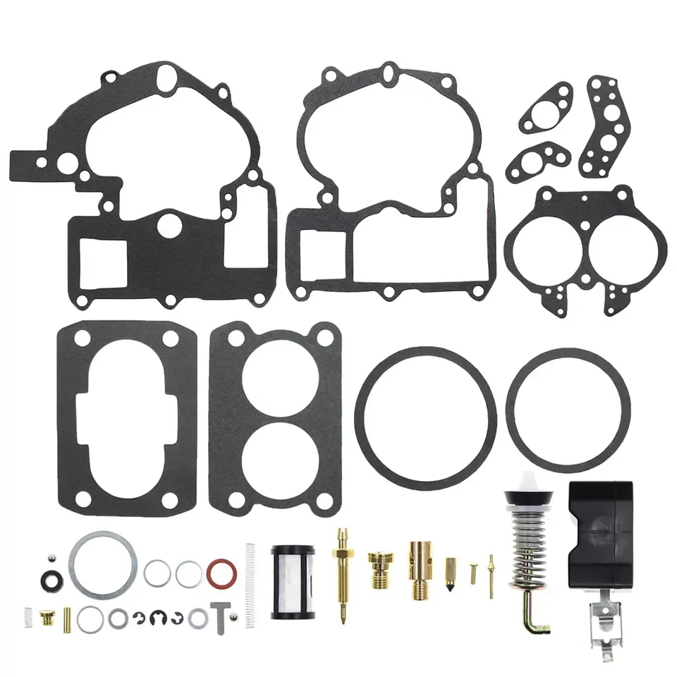 New Carb Rebuild Kit for 3302-804844002 2.5 3.0 3.7 4.3 L Marine 2 Barrel Outboard Engine  Fuel Type