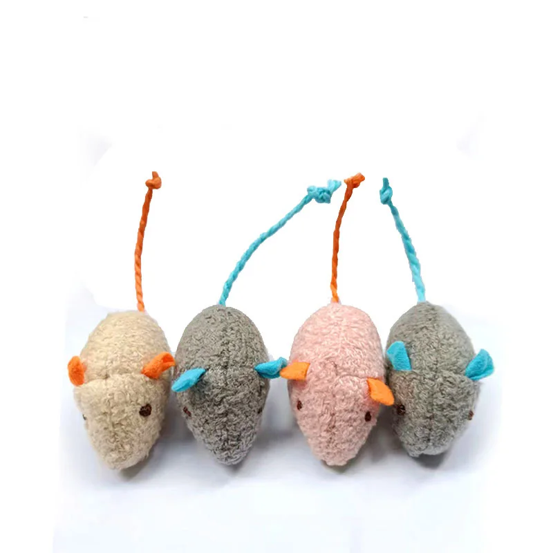 ペットのおもちゃイヌハッカマウス猫のおもちゃ楽しいぬいぐるみマウス猫のおもちゃ子猫用カラフルなかわいいぬいぐるみインタラクティブ偽マウス猫ペットアクセサリー