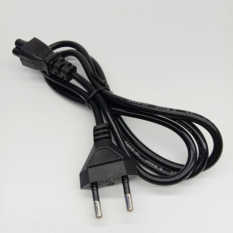 Euro EU European Plug IEC C5 Cloverleaf Laptop Power Adapter Cord Extension Cable For Dell HP Lenovo Notebook PC Monitor 1M