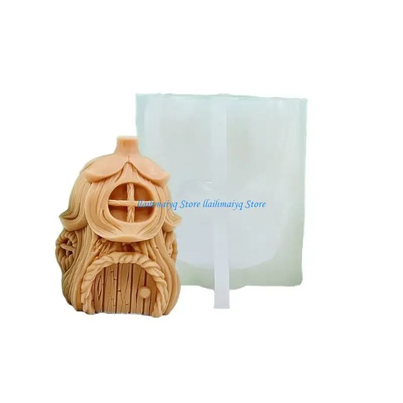 

573B Practical Silicone Mold Mushroom House Figurines Mould House Decoration Molds