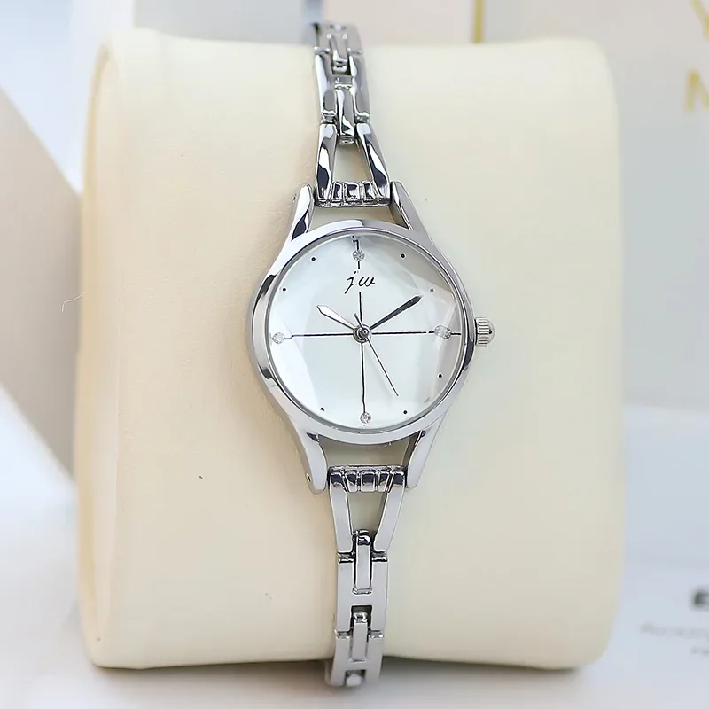 Reloj de pulsera de lujo para mujer, elegante oro rosa, relojes de pulsera para mujer, diamantes de imitación, moda Simple, reloj de cuarzo femenino