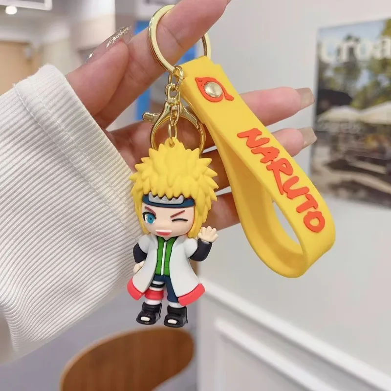 Naruto The Anime Figure Silica Gel Keychain Uchiha Sasuke Uchiha Itachi Hatake Kakashi Action Figure Model Doll Student's Gifts