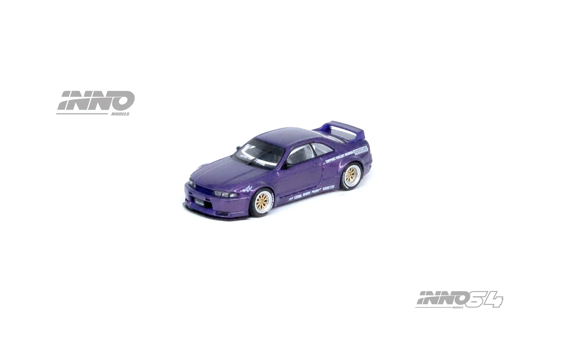 **Vorbestellung **INNO 1:64 SKYLINE (R33) PANDEM ROCKET BUNNY Lila Druckguss-Modellauto