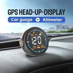 Car HUD Head-Up Display GPS Vehicle Altitude Meter Gesture Recognition USB Power Supply H600g Car Guage Altimeter USB Charging