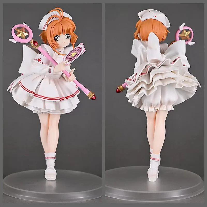 

22 см Cardcaptor Сакура Фигурка Киномото Сакура Фигурки ПВХ Аниме Модели Статуи Коллекция Игрушки Украшение Стола Детский Подарок На День Рождения