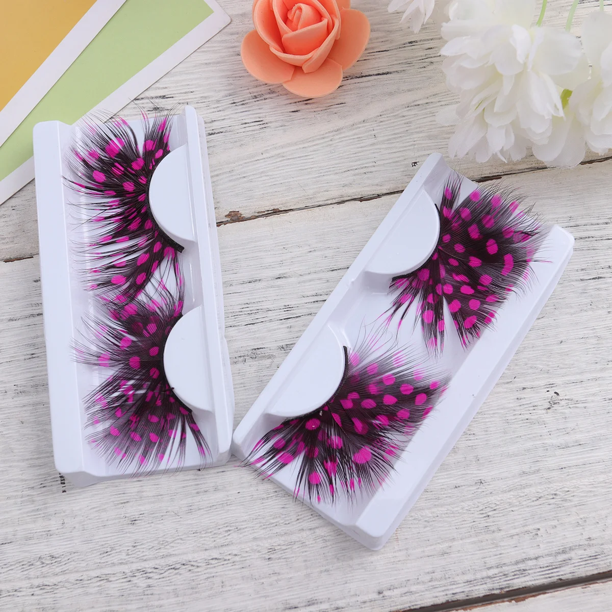 

5Pairs Fake Eyelashes Art Lightweight Plastic Halloween Performance Carnival Long Makeup Eyelashes