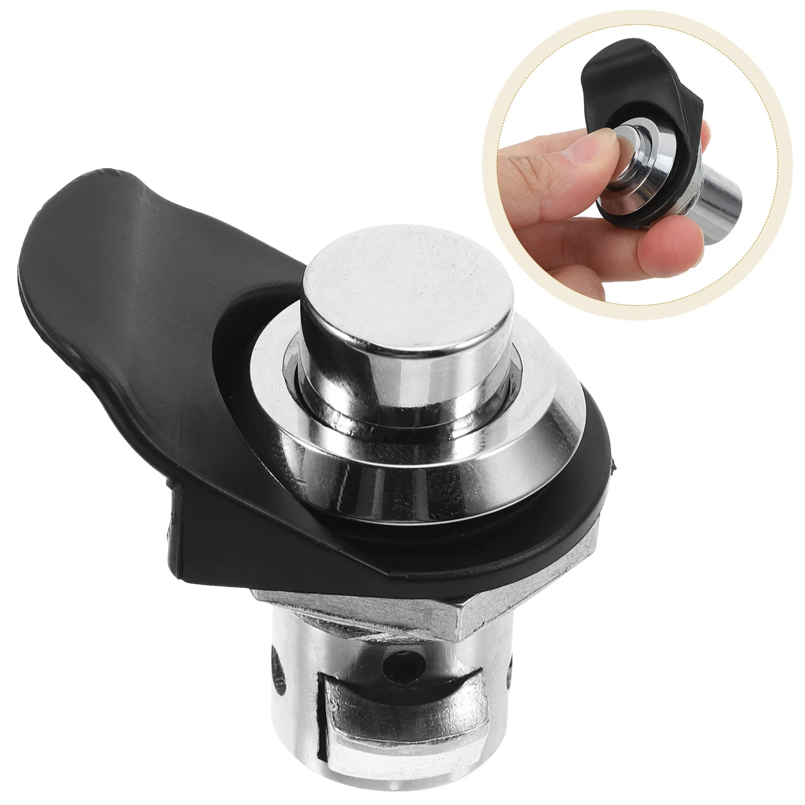 

Push Button Door Latch Alloy Retractable Lock For Tool Box Marine Boat Cabinet Distribution Box Electromechanical