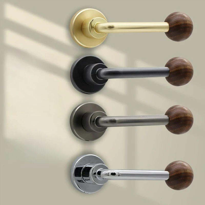 Middle Ancient Style Retro Bedroom Door Lock Wooden Door Silent/magnetic Suction Household Door Bedroom Handle Lock
