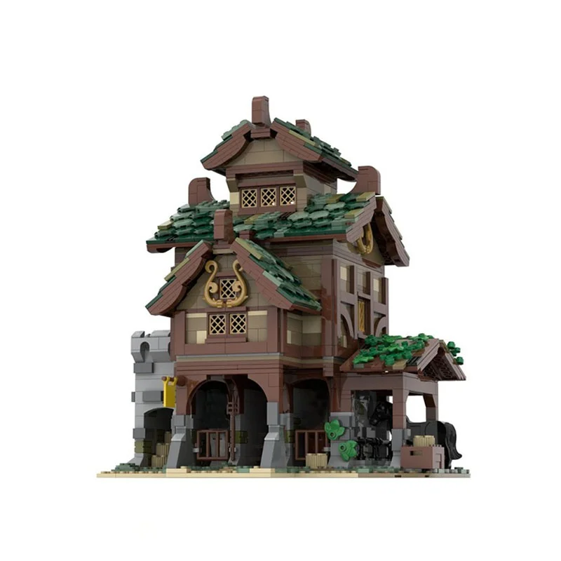 1548pcs MOC MEDIEVAL STABLE Modulared Model Building Blocks Toys Architecture Christmas Gift Assemble DIY Idea Brick Birthday