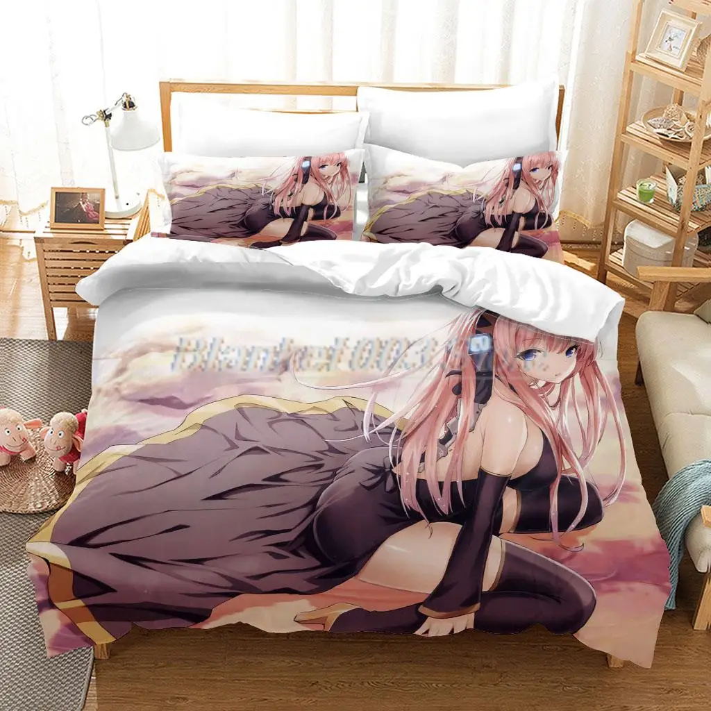 Luxury Home Textiles Sexy Girl Duvet Cover Set 3D Print Cartoon Anime Bedding Sets Queen Size 3 pcs Soft Comfortable Bed Covers