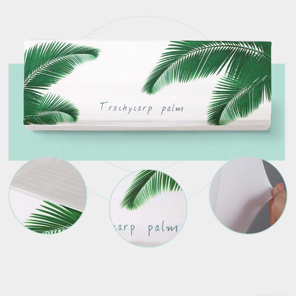 

Dust Cover for Air Conditioner 90Cm Banana Leaf Pattern Elastic Fabric Wall Mount Ac Protective Cover Against Dust Bugs