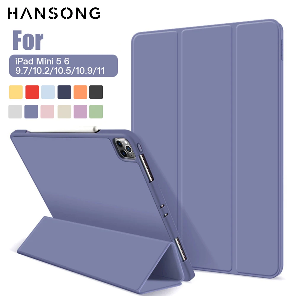 

For iPad case For iPad 10th Gen Air 5 4 10.9 Pro 11 Air 3 10.5 9th 8th 7th 10.2 5th 6th 9.7 Mini 6 Mini 5 Cover With Pen holder