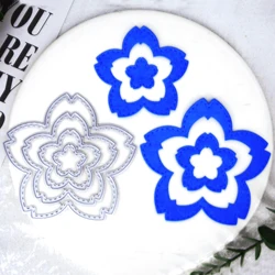 Petal Cherry Flower Metal Cutting Dies Stencil Scrapbooking DIY Album Stamp Paper Invitation Card Embossing Decor Craft Stencils