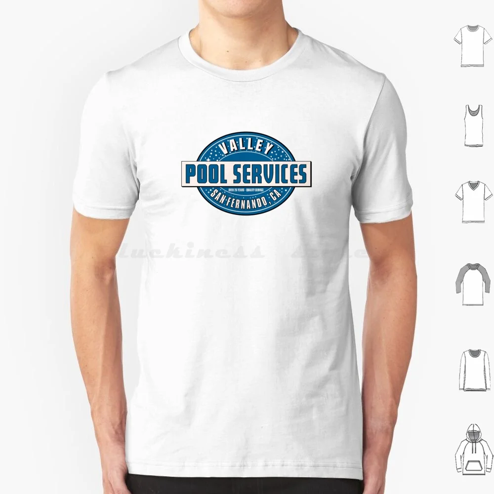 Camiseta de servicios de la piscina del valle, talla grande, 100% algodón, película de terror, San Fernando, servicios de la piscina del valle, Vampire Foxx 2022, Logo de cazador
